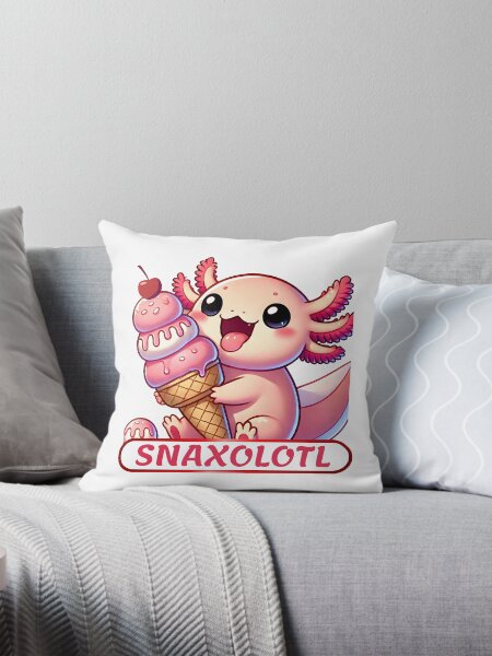 Vista previa del artículo con la obra «Snaxolotl Lindo Ajolote Comiendo Helado», diseñado y vendido por SaavedraDesign.