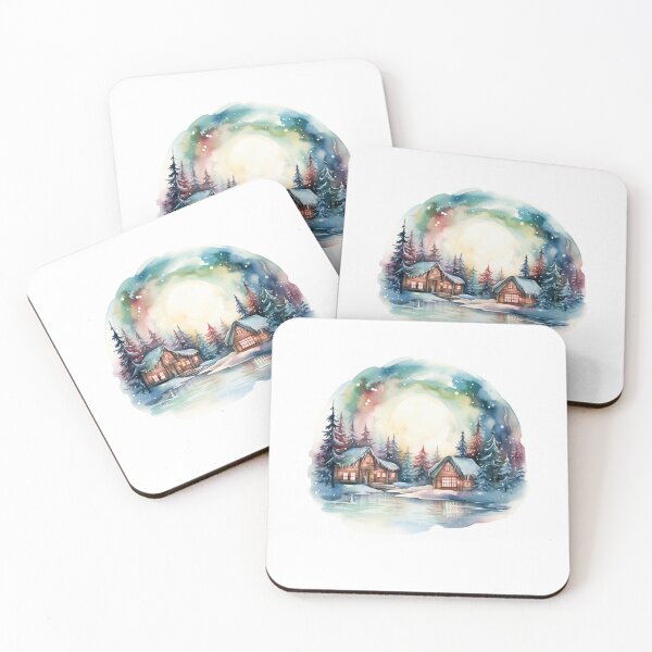 Item preview, Serene Winter Cabin Snowy Scene T-Shirts designed and sold by paknapat.