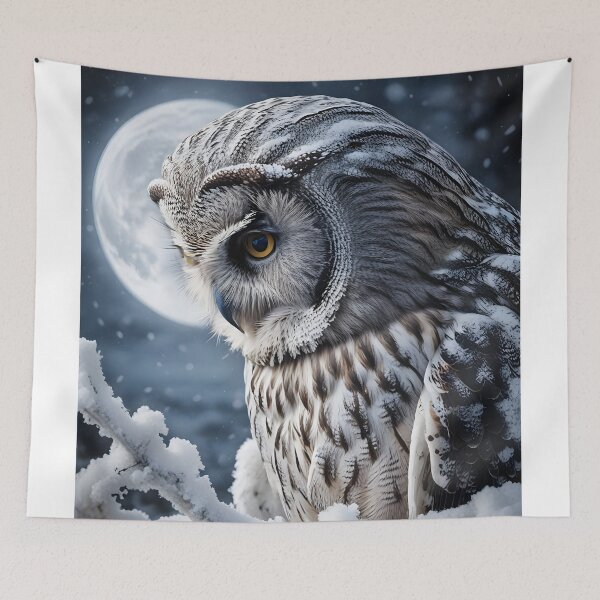 Item preview, Owl Moon: Full Moon Guardian Spirit designed and sold by ACuriousshoppe.