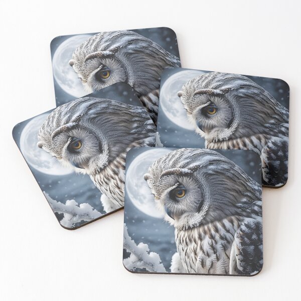 Item preview, Owl Moon: Full Moon Guardian Spirit designed and sold by ACuriousshoppe.