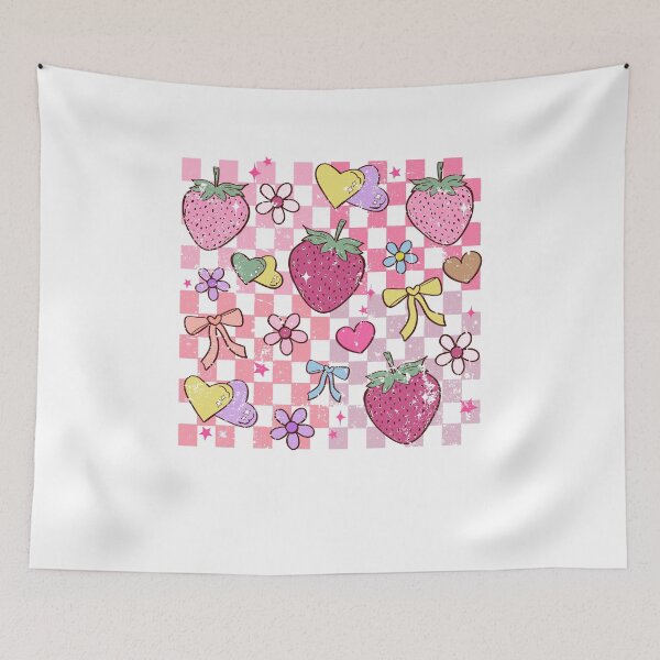 Item preview, Strawberry Love Heart Bow Checkered designed and sold by JoelFox165.
