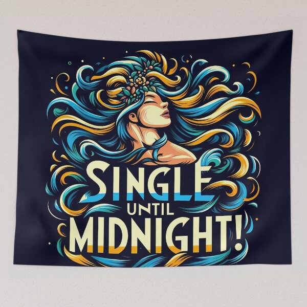 Item preview, Single until midnight!, typography designed and sold by maxmaj.
