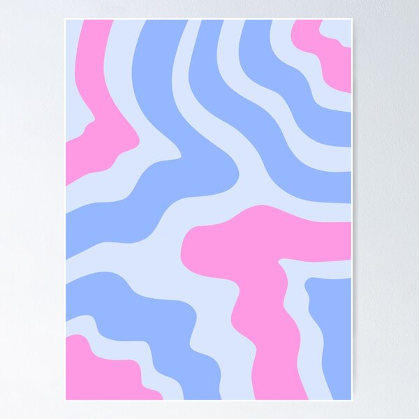 Item preview, Modern Abstract Swirls in Pink and Blue designed and sold by JulzPink.