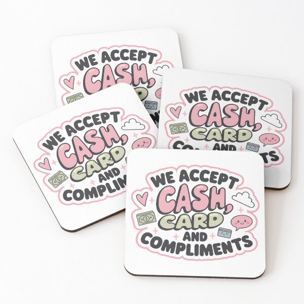 Item preview, Adorable Kawaii Payment Sticker – Cash, Card and Compliments designed and sold by SolaoLab.