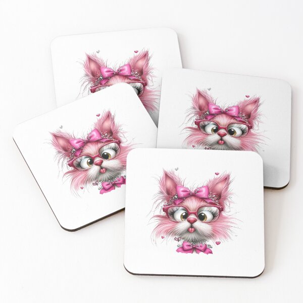Item preview, Adorable Pink Fluffy Cat T-Shirt Design - Cute and Quirky Apparel designed and sold by paknapat.