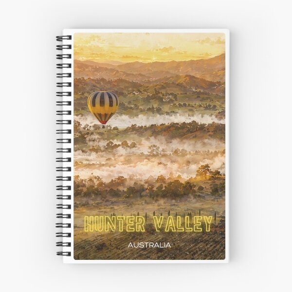 Item preview, Hunter Valley Australia Souvenir Art: Wine Vines & Hot Air Balloons designed and sold by twentytwo ART souvenir designs.