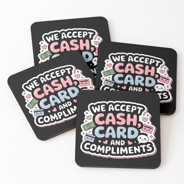 Item preview, Kawaii Payment Sticker – Cash, Card and Compliments designed and sold by SolaoLab.