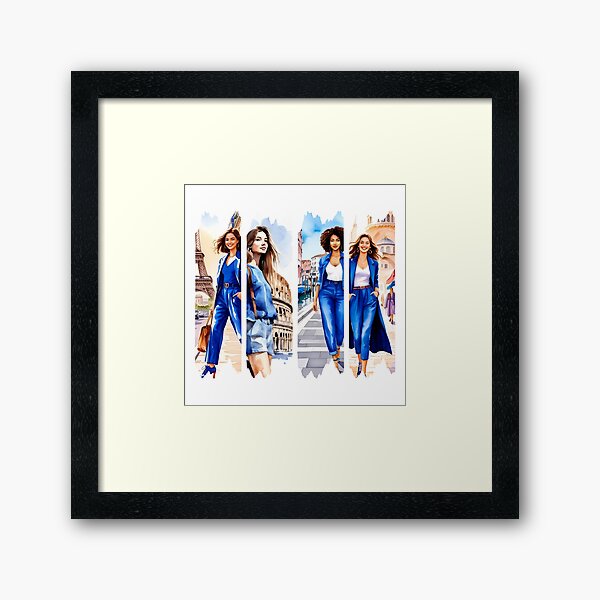 Item preview, Chic Travellers in Blue designed and sold by Ella Lee Designs Shop.