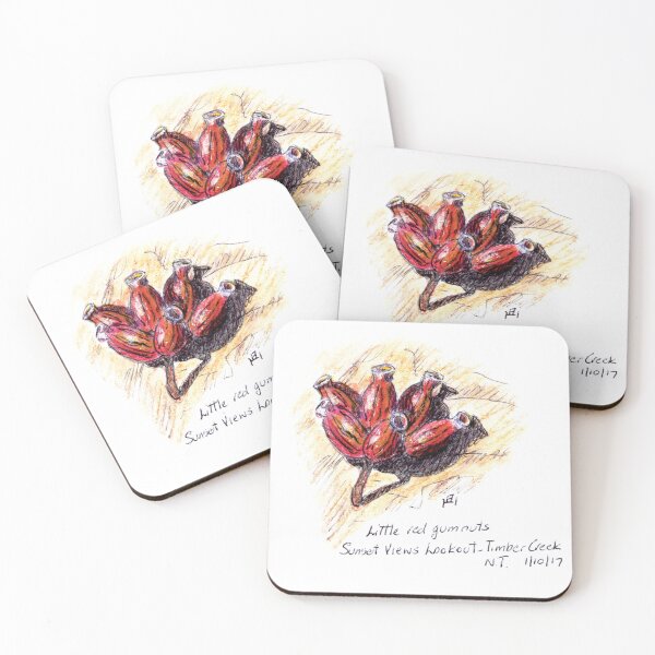 Item preview, Australian Artwork - Little red gumnuts, NT, Aus.  designed and sold by Anne Huth.