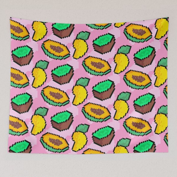 Item preview, Pixelated Tropical Fruits in Yellow Green and Red designed and sold by SplashTastic.