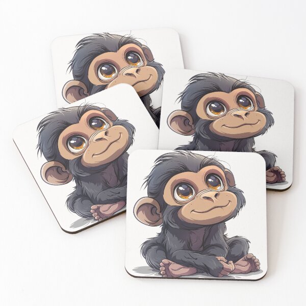 Item preview, Cute cartoon orangutans designed and sold by Stickermagician.