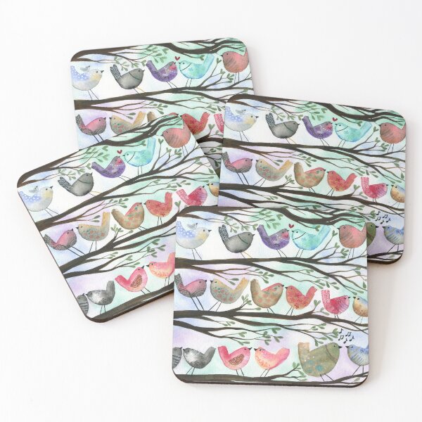 Item preview, Bird crew - watercolour whimisical birds designed and sold by klbailey.