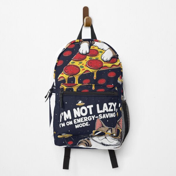 Item preview, Grumpy Cat on Pizza in Space Funny Lazy Mode T-Shirt designed and sold by Prithbyshop.
