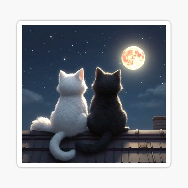 Item preview, Two Cats Under The Moon Light designed and sold by The Buy Guy.