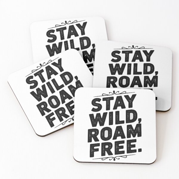 Item preview, Vintage style typography with the phrase “ Stay Wild, Roam Free” designed and sold by Zineshopz.