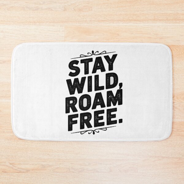 Item preview, Vintage style typography with the phrase “ Stay Wild, Roam Free” designed and sold by Zineshopz.