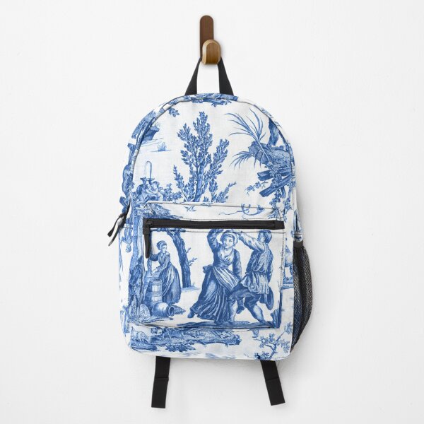 Item preview, Blue and White Toile de Jouy designed and sold by janesbotanics.