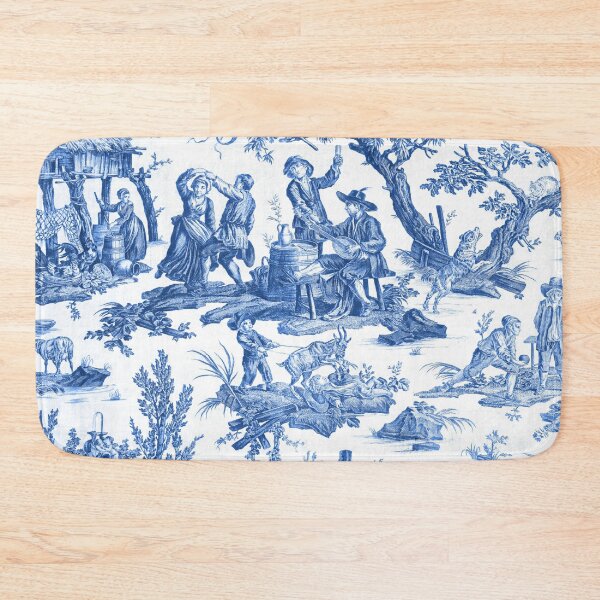 Item preview, Blue and White Toile de Jouy designed and sold by janesbotanics.