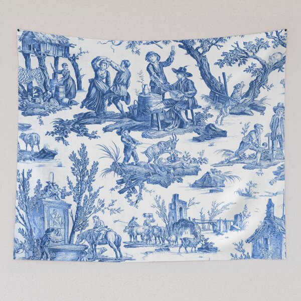Item preview, Blue and White Toile de Jouy designed and sold by janesbotanics.