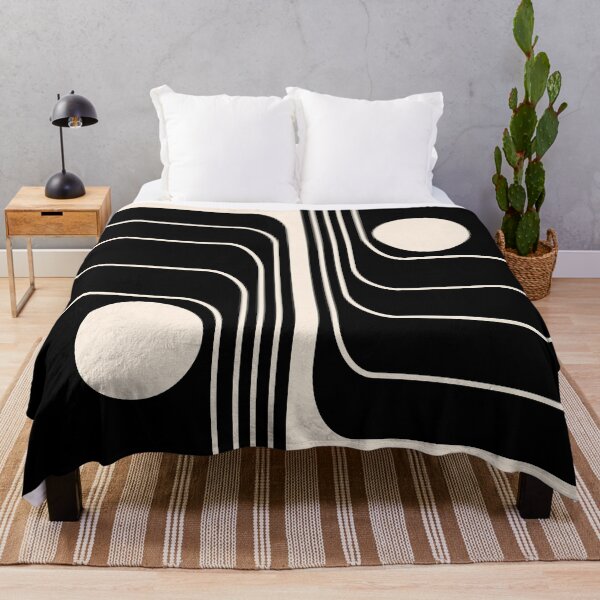 Item preview, Arch Abstract Midcentury Modern Pattern VXIII in Almond Cream Black vibes designed and sold by nineFlorals.