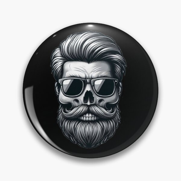 Item preview, Bearded skull designed and sold by KingCuppaDigitalArt.
