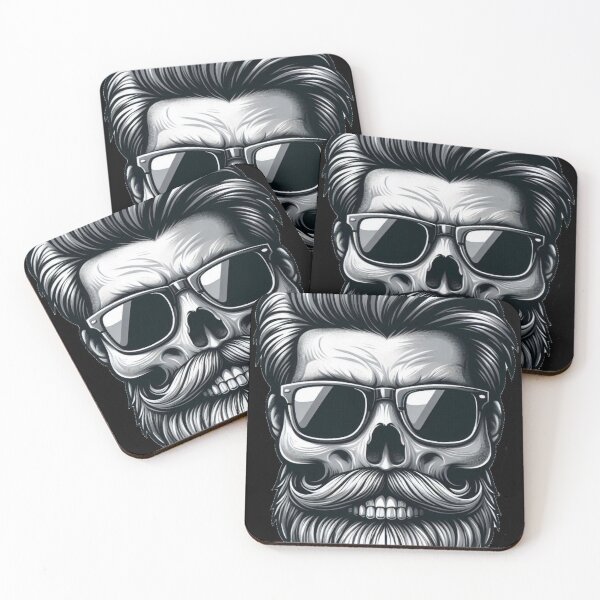 Item preview, Bearded skull designed and sold by KingCuppaDigitalArt.