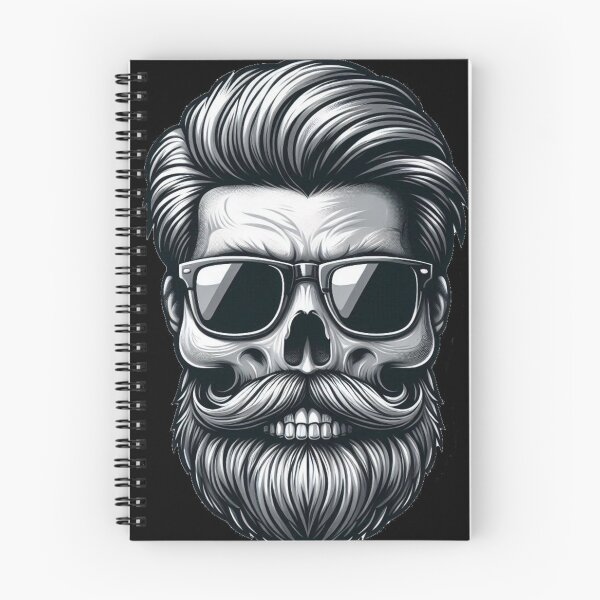 Item preview, Bearded skull designed and sold by KingCuppaDigitalArt.