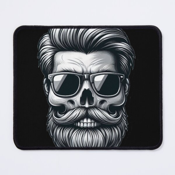 Item preview, Bearded skull designed and sold by KingCuppaDigitalArt.