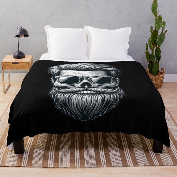 Item preview, Bearded skull designed and sold by KingCuppaDigitalArt.