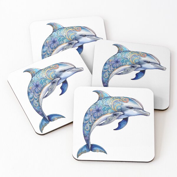 Item preview, Elegant Artistic Dolphin designed and sold by Olive and Lily Delights.
