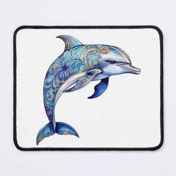 Item preview, Elegant Artistic Dolphin designed and sold by Olive and Lily Delights.