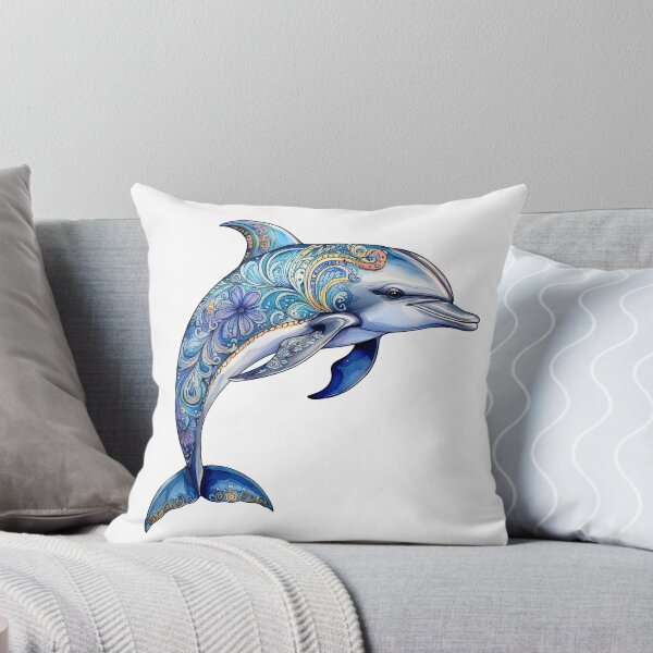 Item preview, Elegant Artistic Dolphin designed and sold by Olive and Lily Delights.
