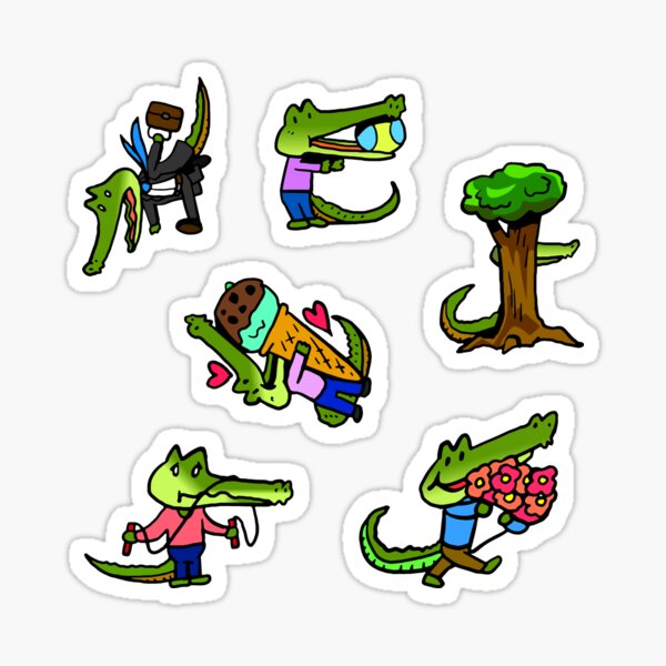 Item preview, KKdile Stickers in Various Poses (Type A) designed and sold by Domibot100.