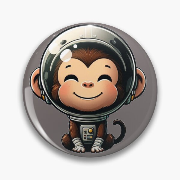 Item preview, Cute space monkey designed and sold by KingCuppaDigitalArt.