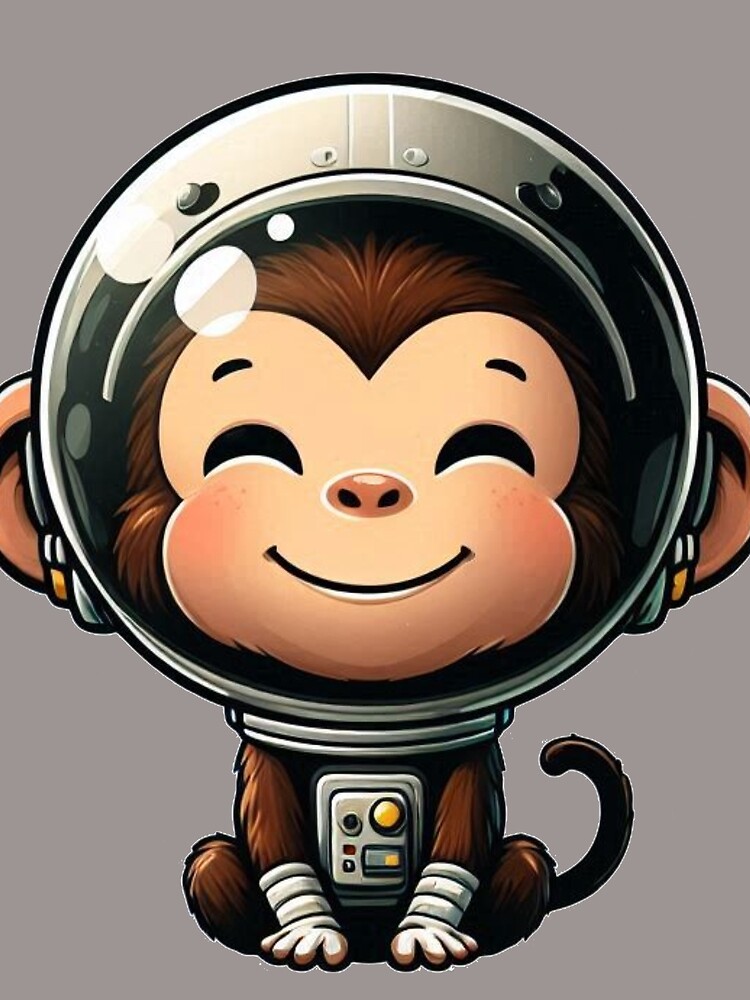 Thumbnail 3 of 3, Scarf, Cute space monkey designed and sold by Rontjequinn.