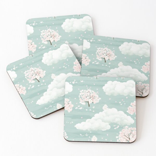 Item preview, Soft Cotton Clouds Tree Pattern designed and sold by Aelbrn.