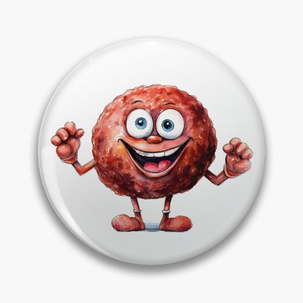 Item preview, Funny Happy Meatball designed and sold by Olive and Lily Delights.