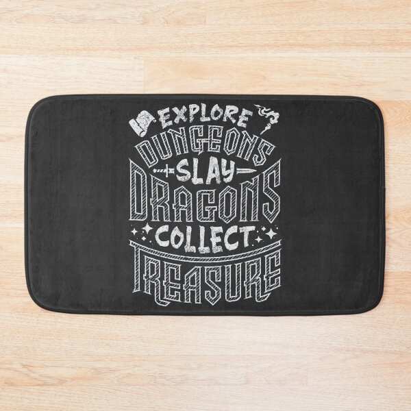 Item preview, Explore Dungeons Slay Dragons Collect Treasure Chalk designed and sold by wolfkin-design.