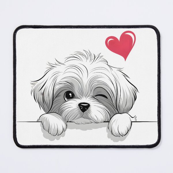 Item preview, Cutesy Peeping Maltese designed and sold by Christomized.