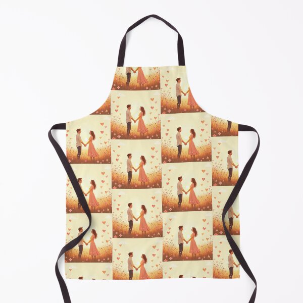 Item preview, Anniversary Watercolor Couple Silhouette – Golden Hour Love Art Print designed and sold by Srahul.