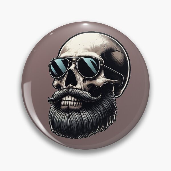 Item preview, Bearded skull designed and sold by KingCuppaDigitalArt.