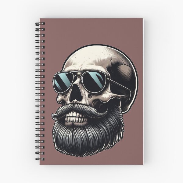 Item preview, Bearded skull designed and sold by KingCuppaDigitalArt.
