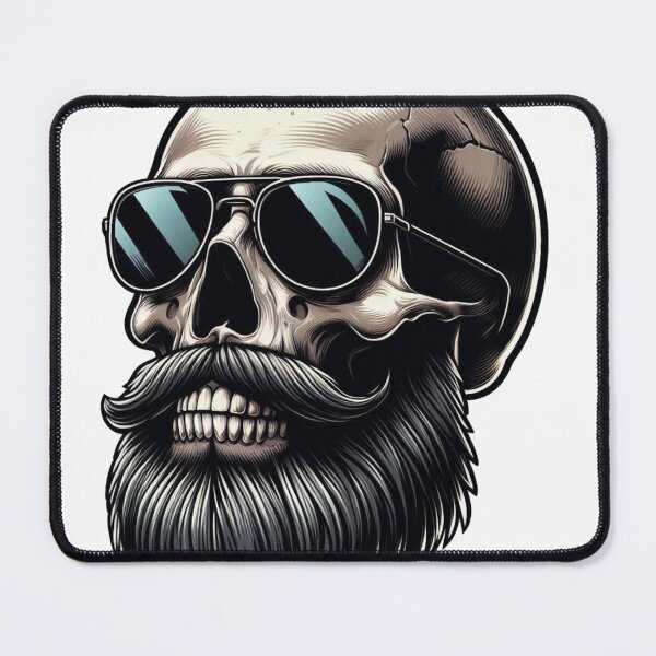 Item preview, Bearded skull designed and sold by KingCuppaDigitalArt.