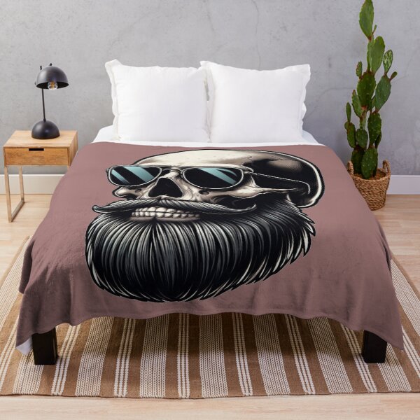 Item preview, Bearded skull designed and sold by KingCuppaDigitalArt.
