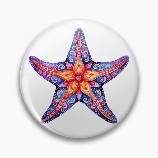 Artikelvorschau, Lebendiges Seestern-Mandala entworfen und verkauft von Olive and Lily Delights.
