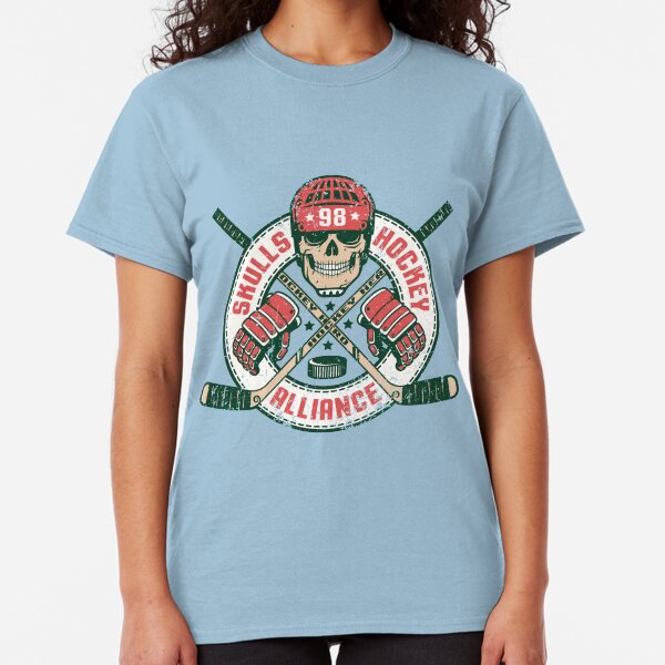 Hockey emblem with skull Classic T-Shirt