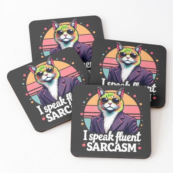 Item preview, I Speak Fluent Sarcasm Cat Design designed and sold by FoxyJags.