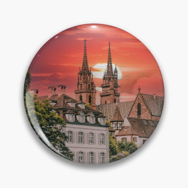 Item preview, Basel Minster at sunset designed and sold by Mauswohn.