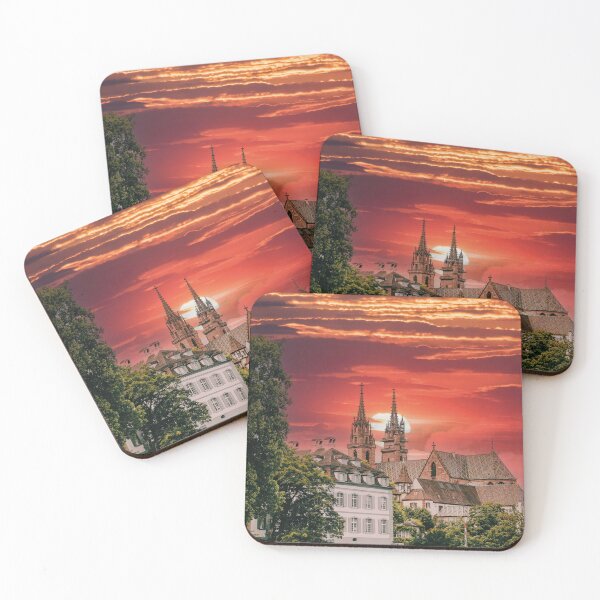 Item preview, Basel Minster at sunset designed and sold by Mauswohn.