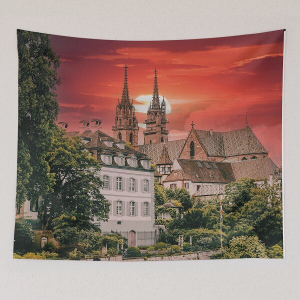 Item preview, Basel Minster at sunset designed and sold by Mauswohn.
